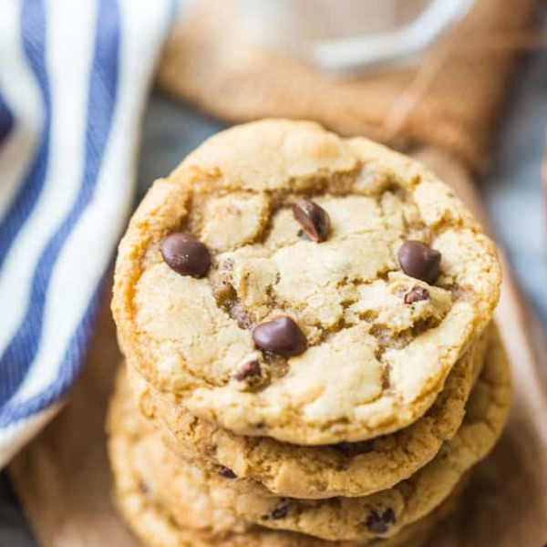 gluten free chocolate chip cookies stack