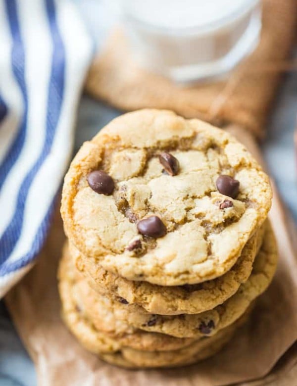 gluten free chocolate chip cookies stack