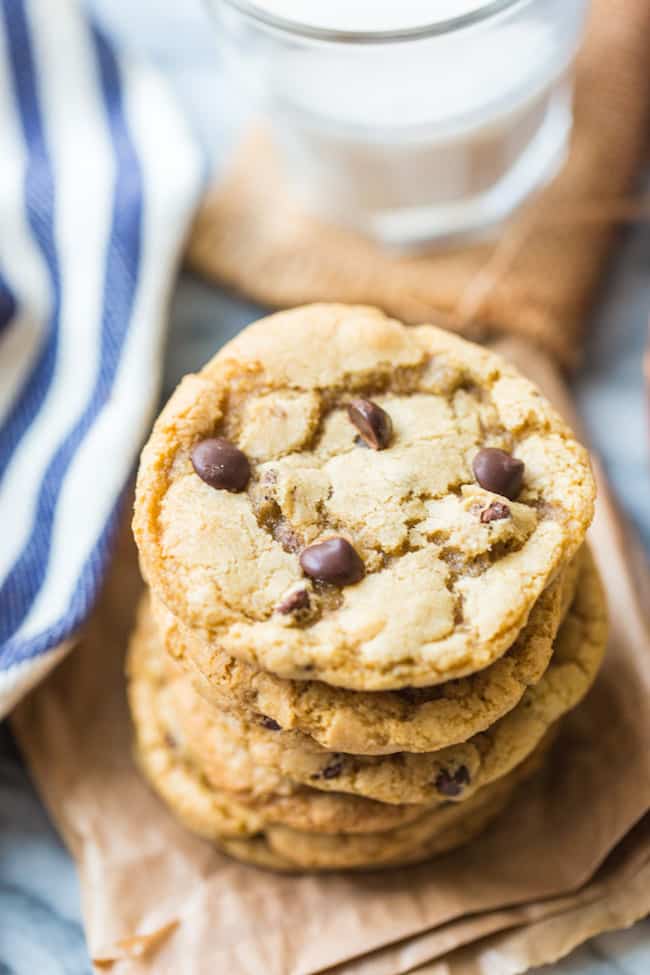 gluten free chocolate chip cookies stack