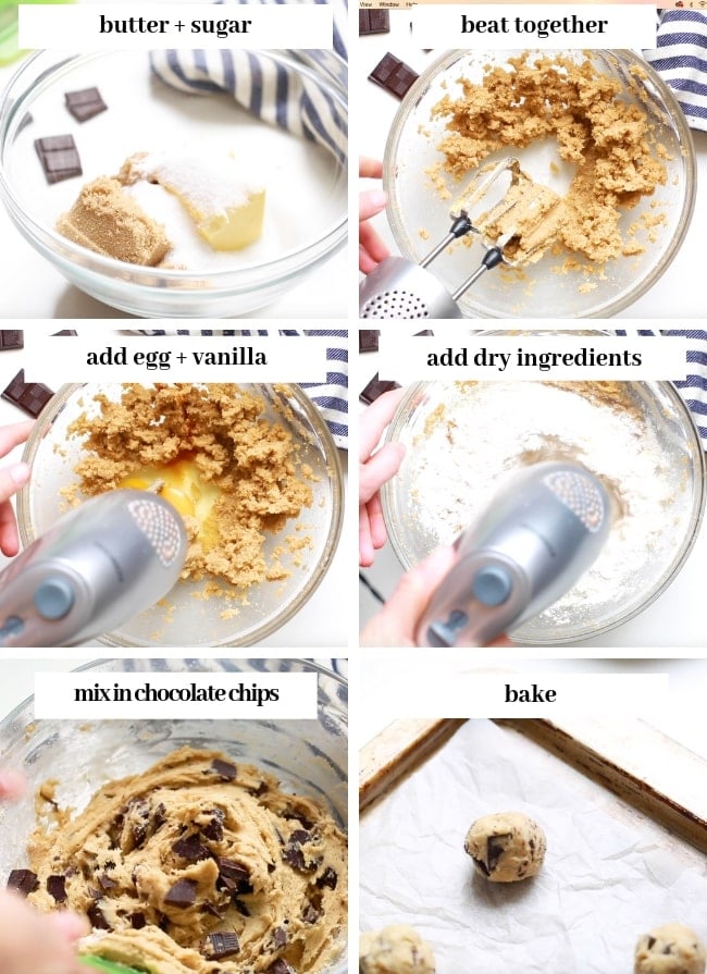gluten free chocolate chip cookies collage