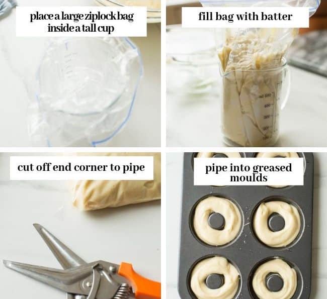 gluten free donuts piping collage