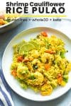 shrimp cauliflower rice pulao pin graphic