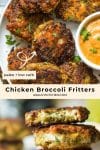 Chicken Broccoli Fritters pin graphic
