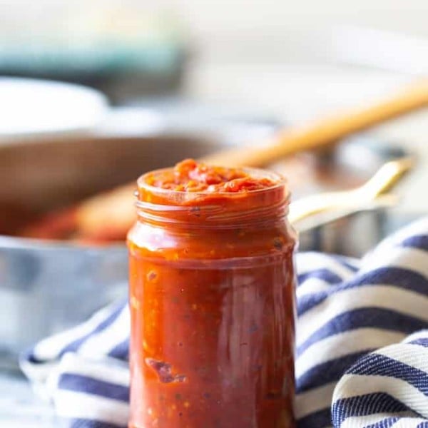 Marinara Sauce Recipe in a jar