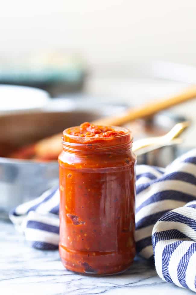 Marinara Sauce Recipe in a jar