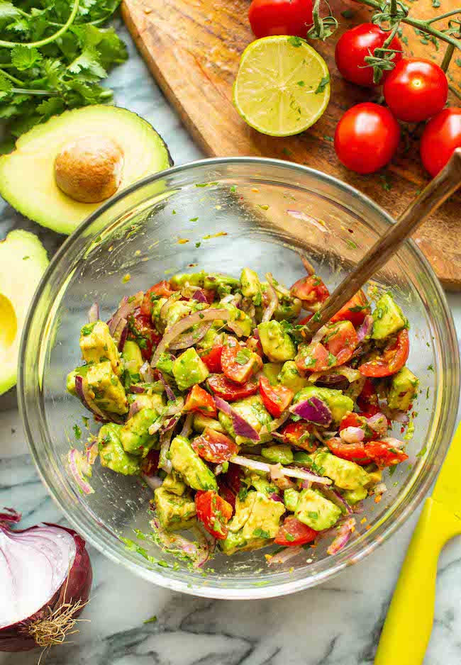 Guacamole Salad mixed in a bowl