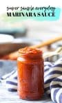 Marinara Sauce Recipe Pin graphic.