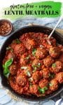 Vegan Lentil Meatballs pin graphic