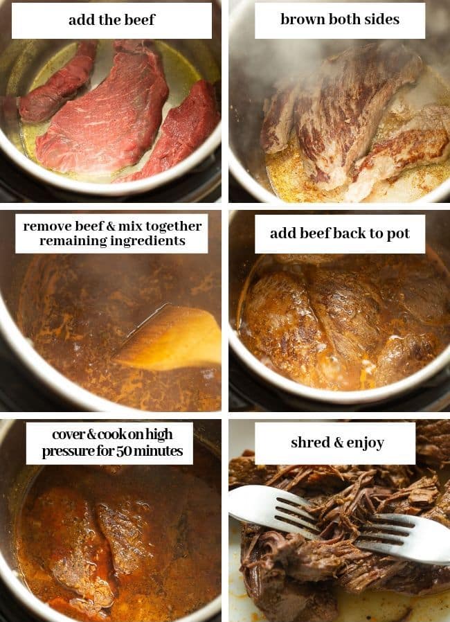 Beef Instant Pot Carnitas collage