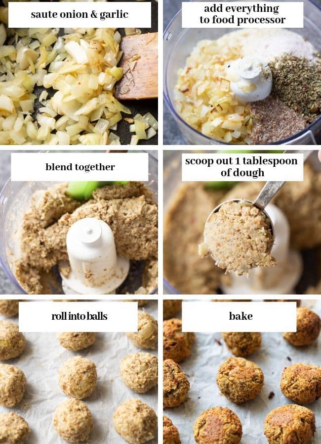 Vegan Lentil Meatballs collage