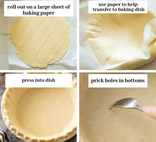 gluten free pie crust collage