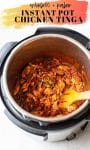 instant pot chicken tinga pin graphic