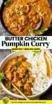 Butter Chicken Pumpkin Curry pinterest marketing image