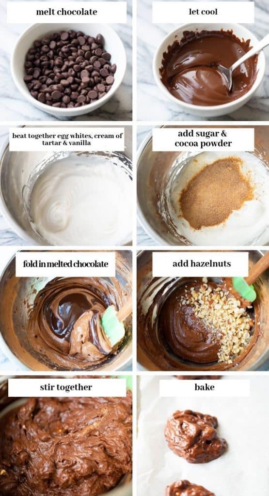 Chocolate Hazelnut Cloud Cookies collage