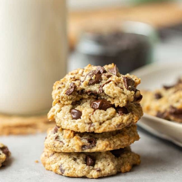 healthy oatmeal cookies stack