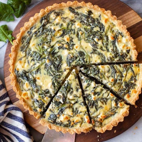 gluten free spinach feta pie spices