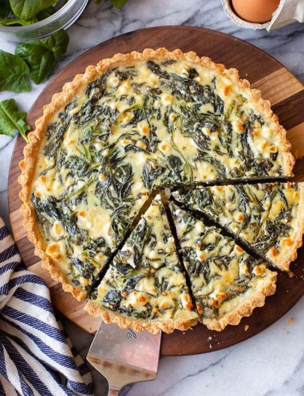 gluten free spinach feta pie spices