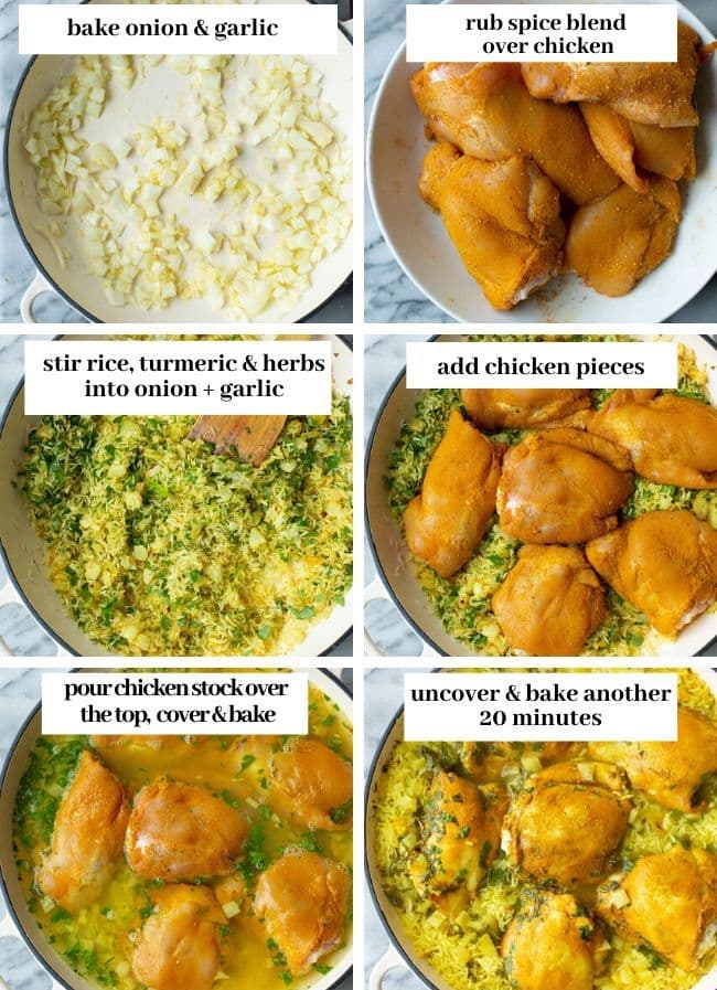 Herby Golden Baked Chicken and Rice collge