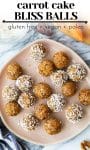 carrot cake bliss balls pin graphic