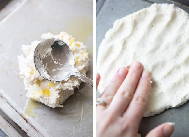 gluten free manakish dough prep collage
