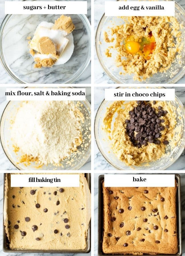 almond flour cookie bars collage