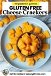 Cheesy Gluten Free Crackers pin graphic