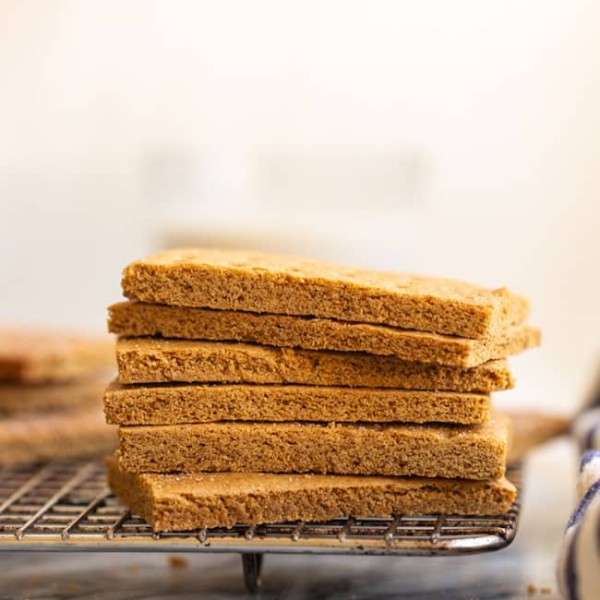 gluten-free-graham-crackers on a wire cooling rack