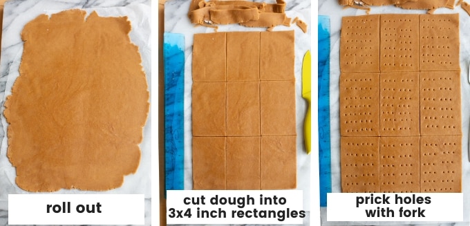 Gluten Free Graham Crackers dough prep collage 2