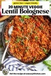 Lentil Bolognese pin graphic