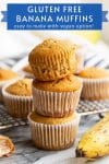 gluten free banana muffins pin graphic