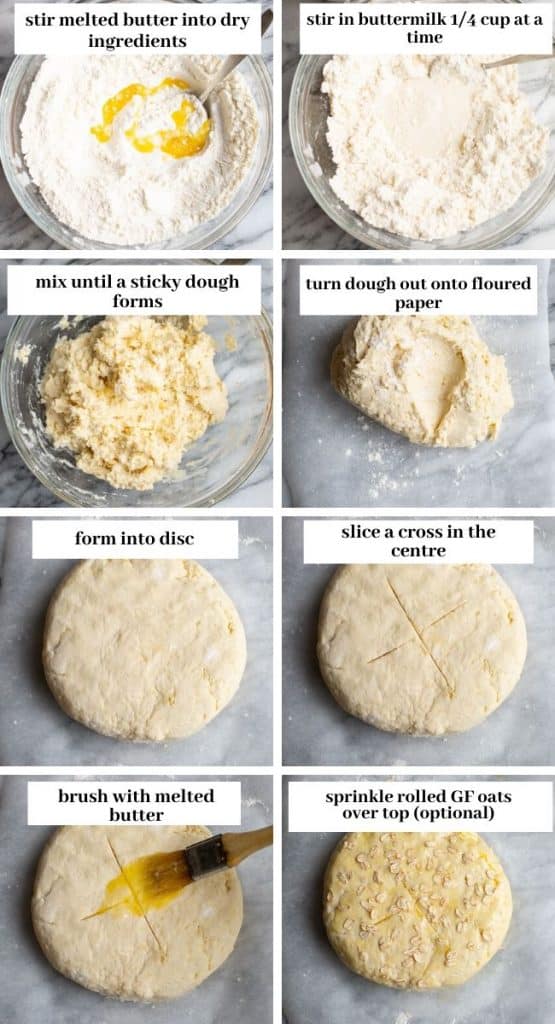making of Gluten-Free-Soda-Bread collage