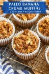 paleo banana muffins pin graphic