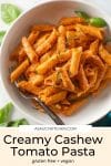 creamy-cashew-tomato-pasta pin graphic