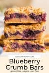 Blueberry Crumb Bars pin graphic
