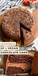 Gluten Free Vegan Chocolate Cake pin graphic