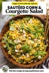 Sautéed Corn & Courgette Salad pin graphic