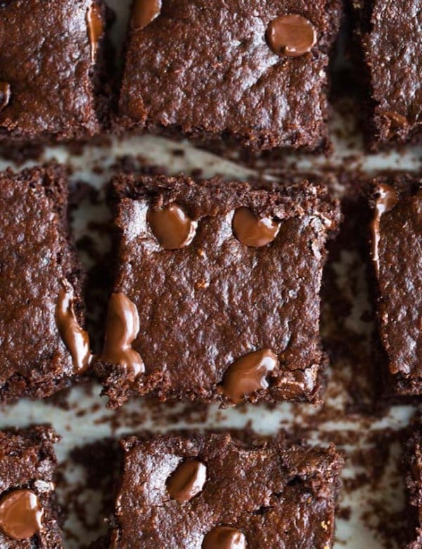 Almond Flour Zucchini Brownies up close