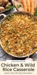 chicken & wild rice casserole pin graphic