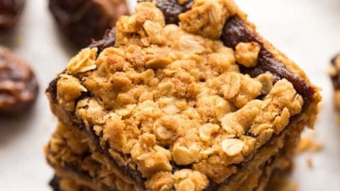 Healthy Eggless Date Squares Recipe