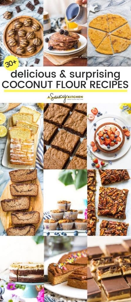 Coconut flour collage pin graphic