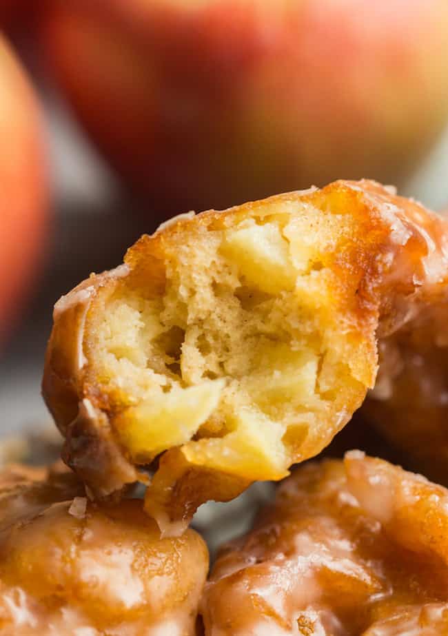 inside of a Gluten Free Apple Fritters