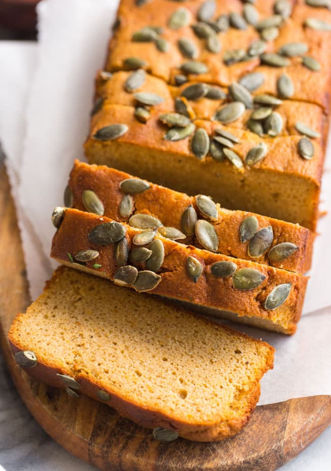 sliced up Paleo Sweet Potato Bread