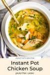 instant pot chicken soup pin graphic