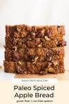 Paleo Apple Bread pin graphic