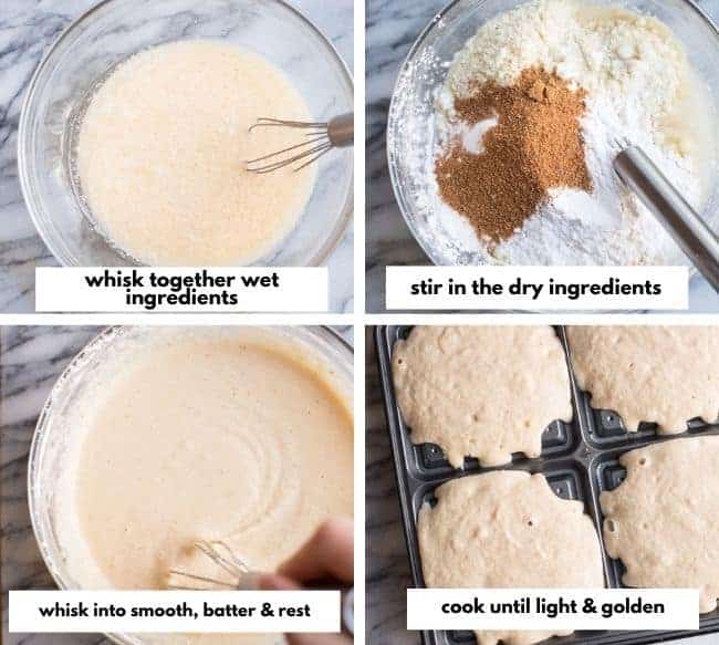 Almond Flour Waffles collage
