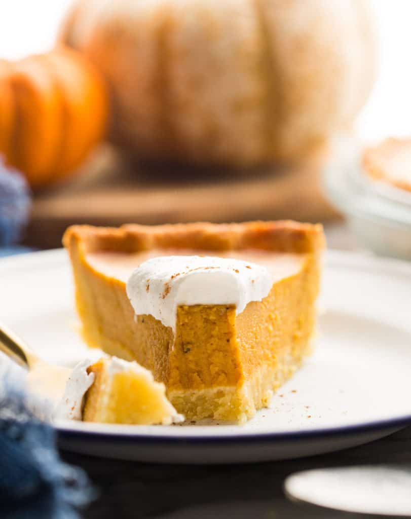 bite out of paleo pumpkin pie