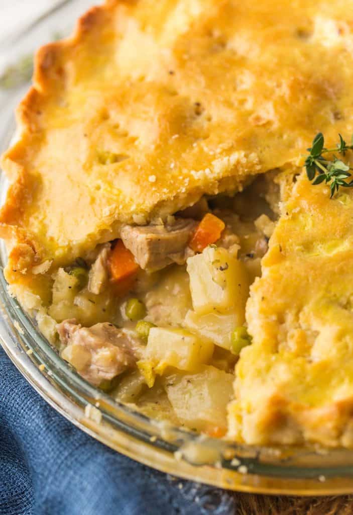 Double Crust Gluten Free Turkey Pot Pie filling