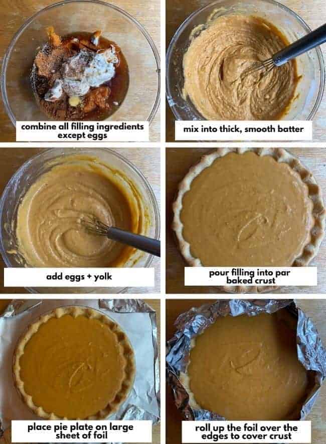 paleo pumpkin pie collage for baking the pie