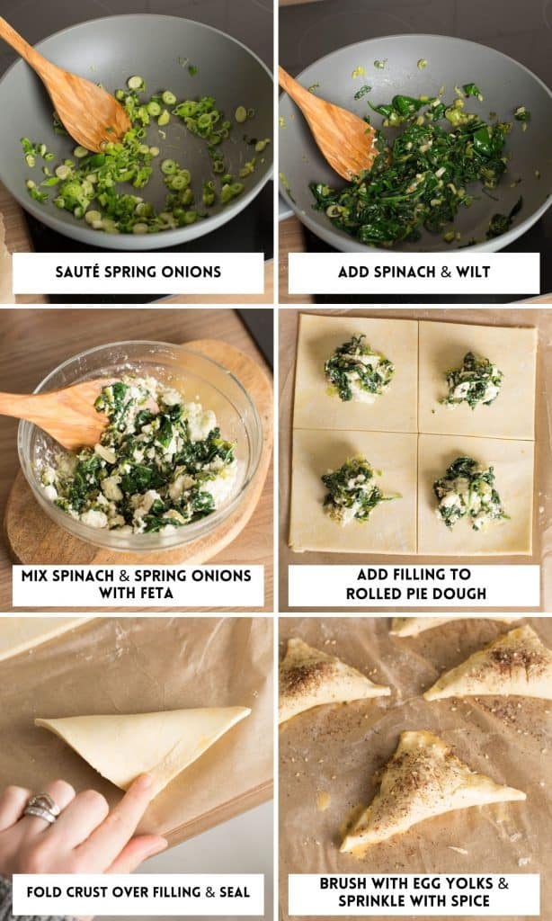 Gluten Free Spinach & Feta Parcels collage