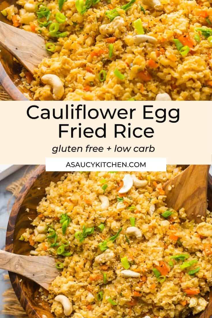 Cauliflower Egg Fried Rice A Saucy Kitchen